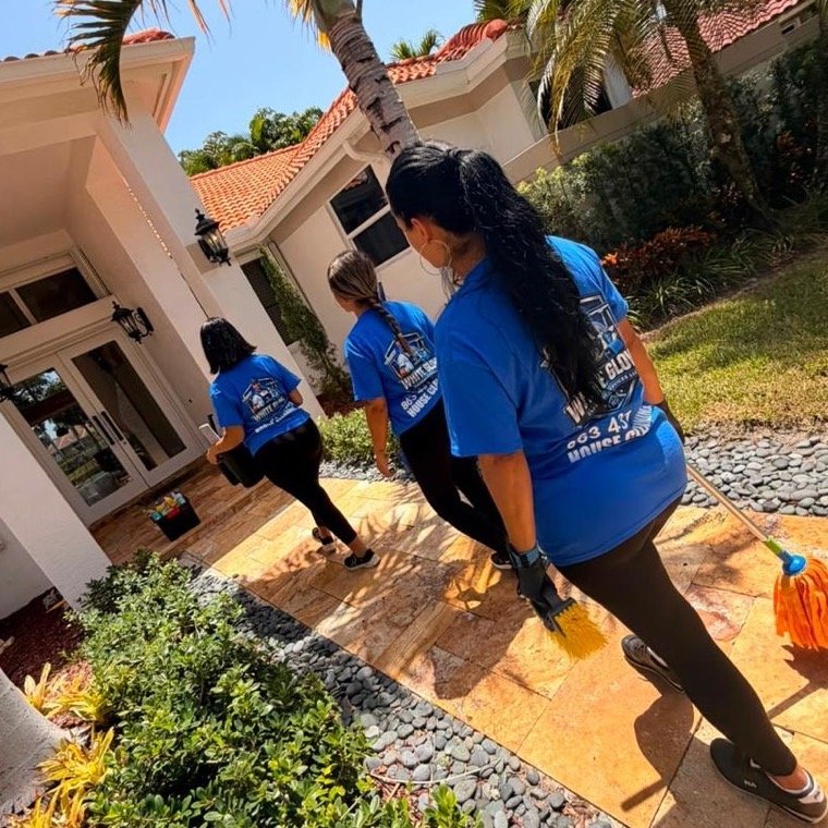 White Glove crew arriving at a property with their equipment
